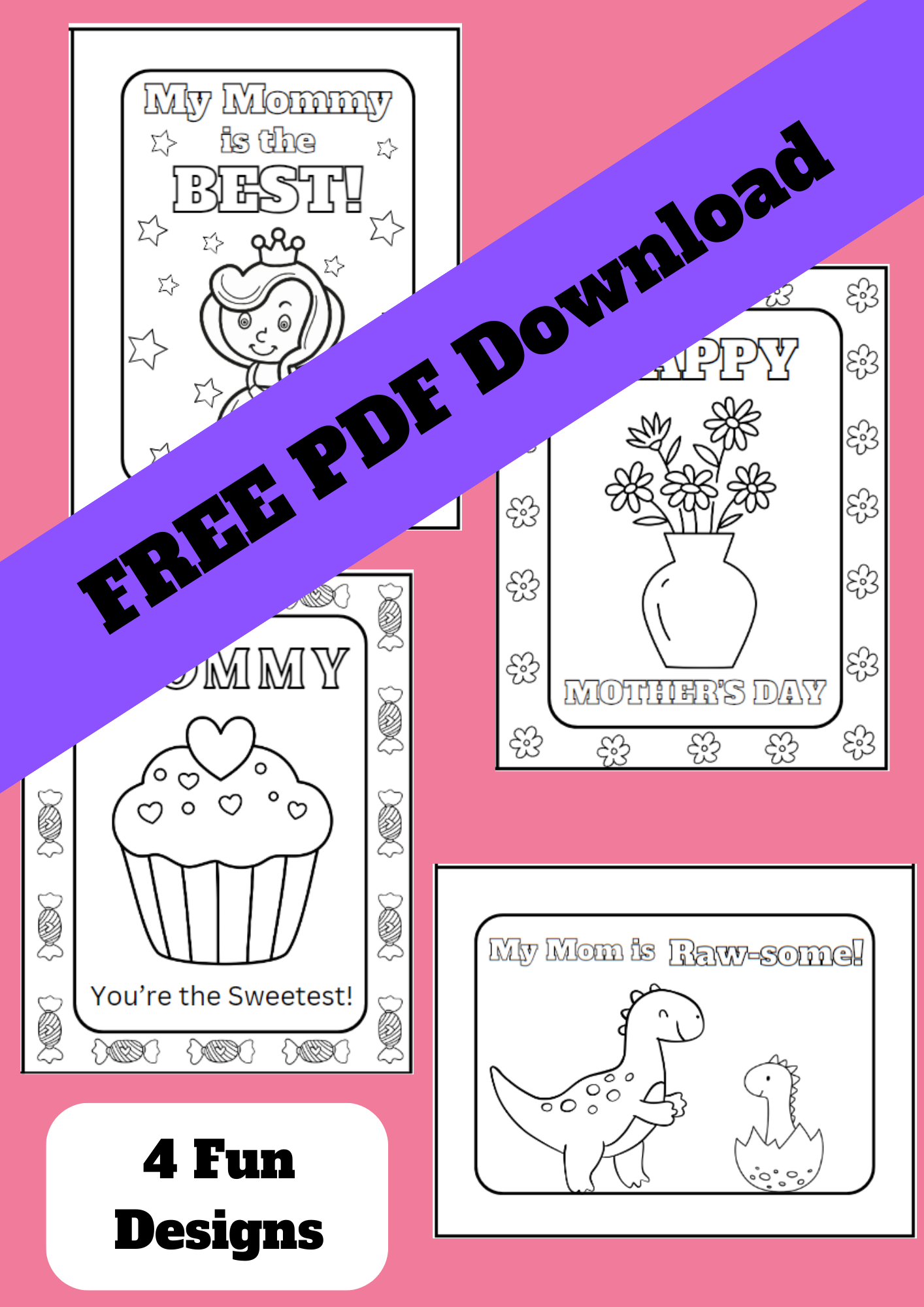 Free Printable Mothers Day Cards to Color In [Free PDF Download]