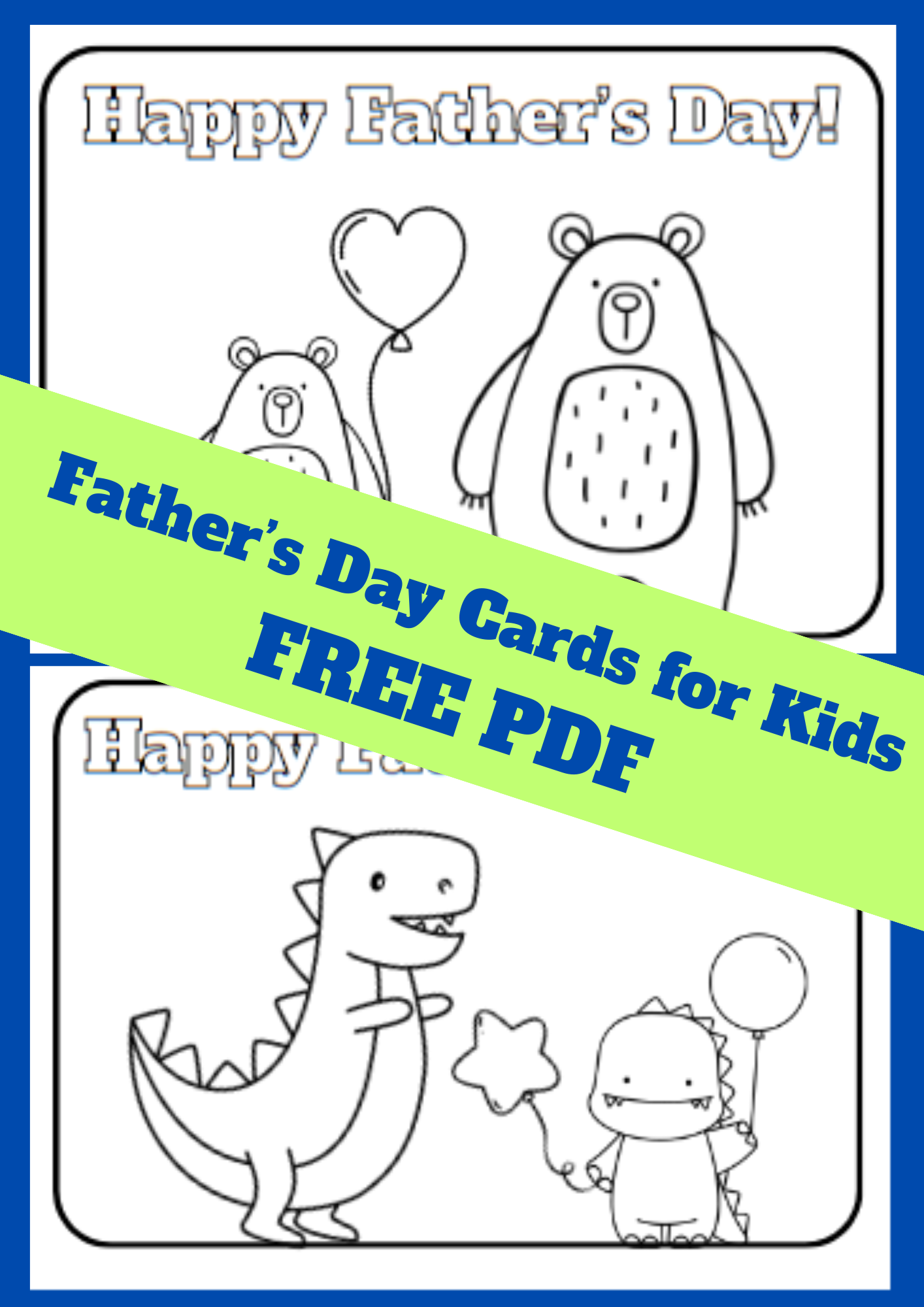 Free Printable Fathers Day Cards to Color In [Free PDF Download]