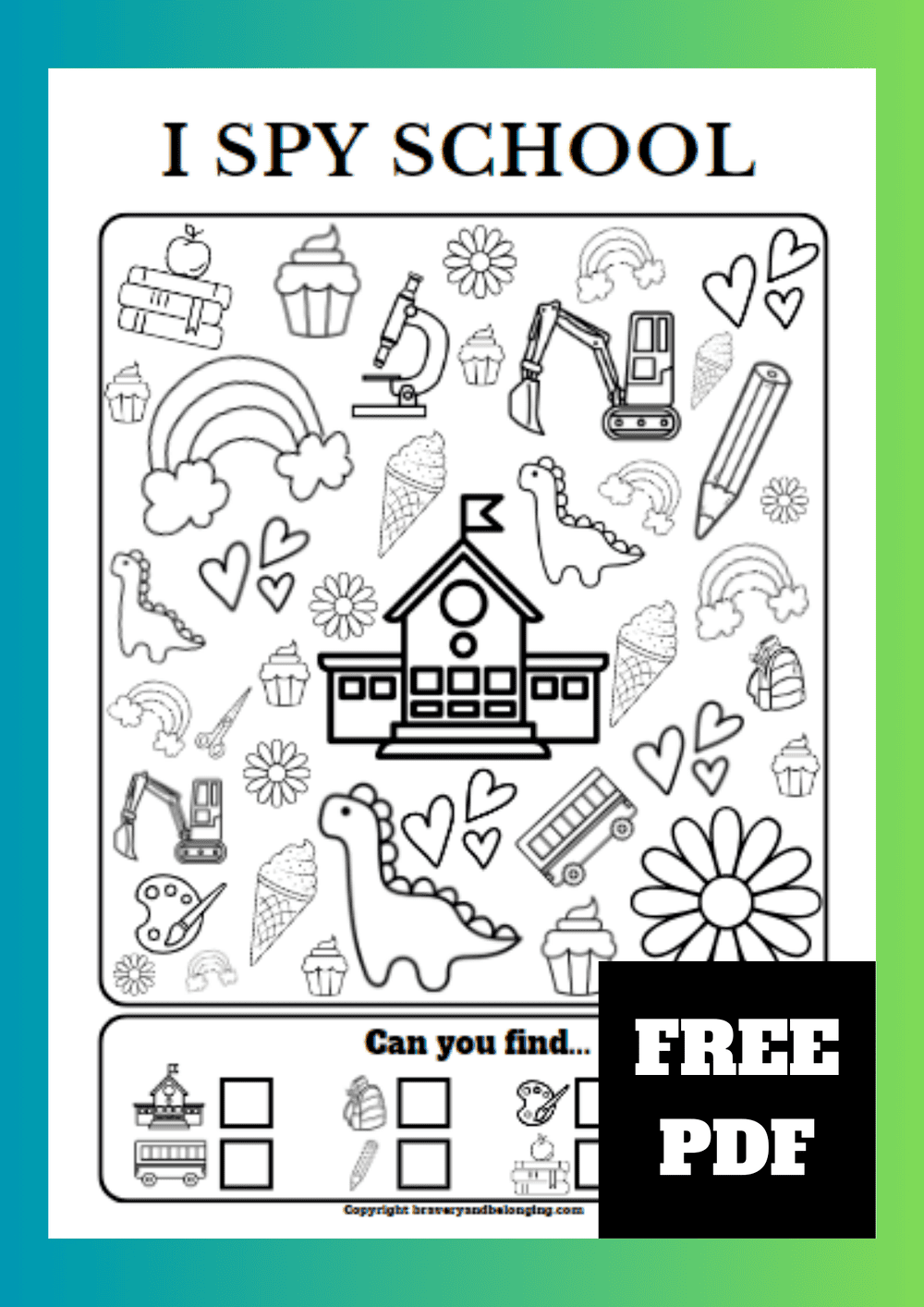 I Spy Printables for Kids FREE PDF Games