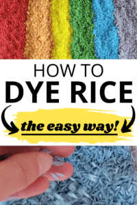 The Easiest Way to Dye Rice for Sensory Play
