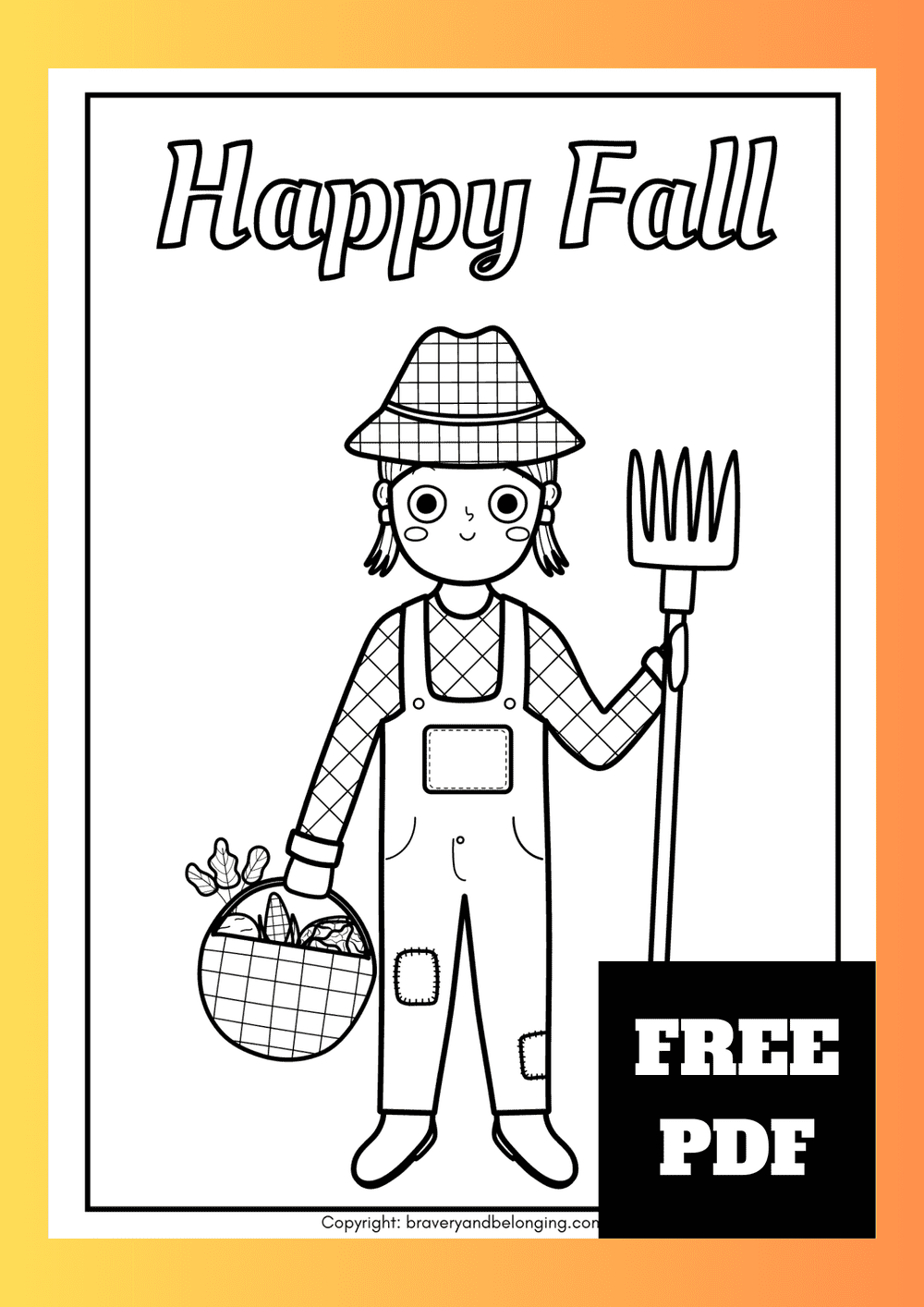 Free Fall Coloring Pages for Kids
