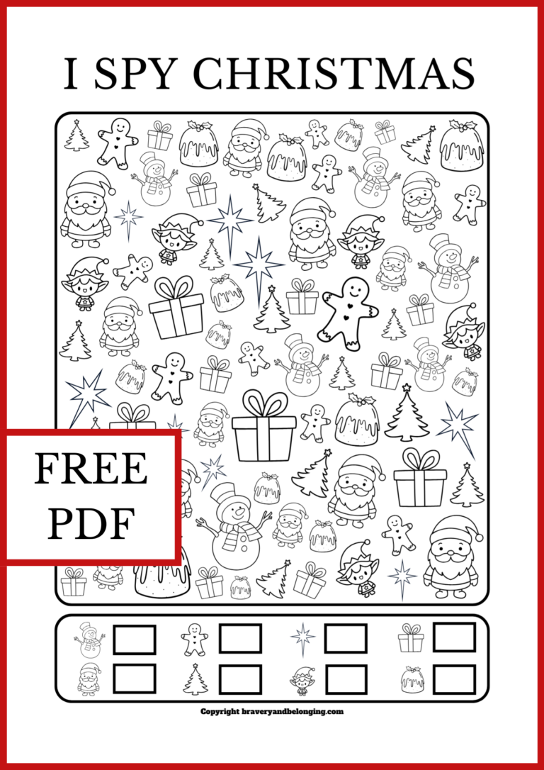 Christmas I Spy Printables for Kids Free PDF