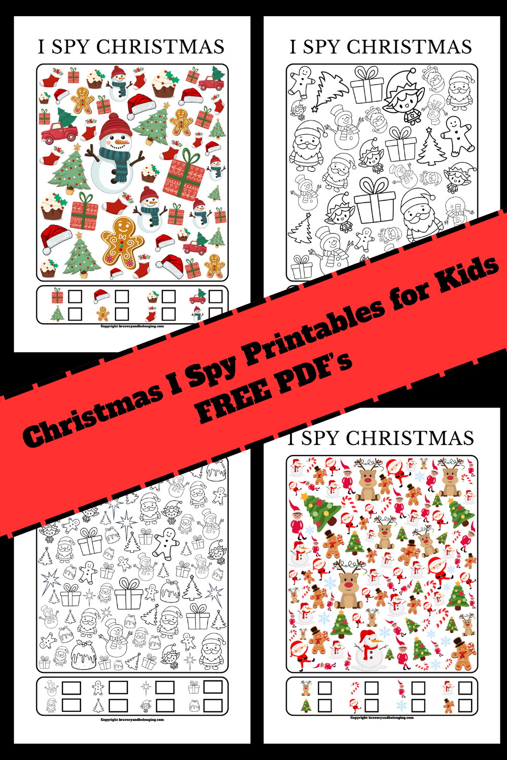 Christmas I Spy Printables for Kids Free PDF