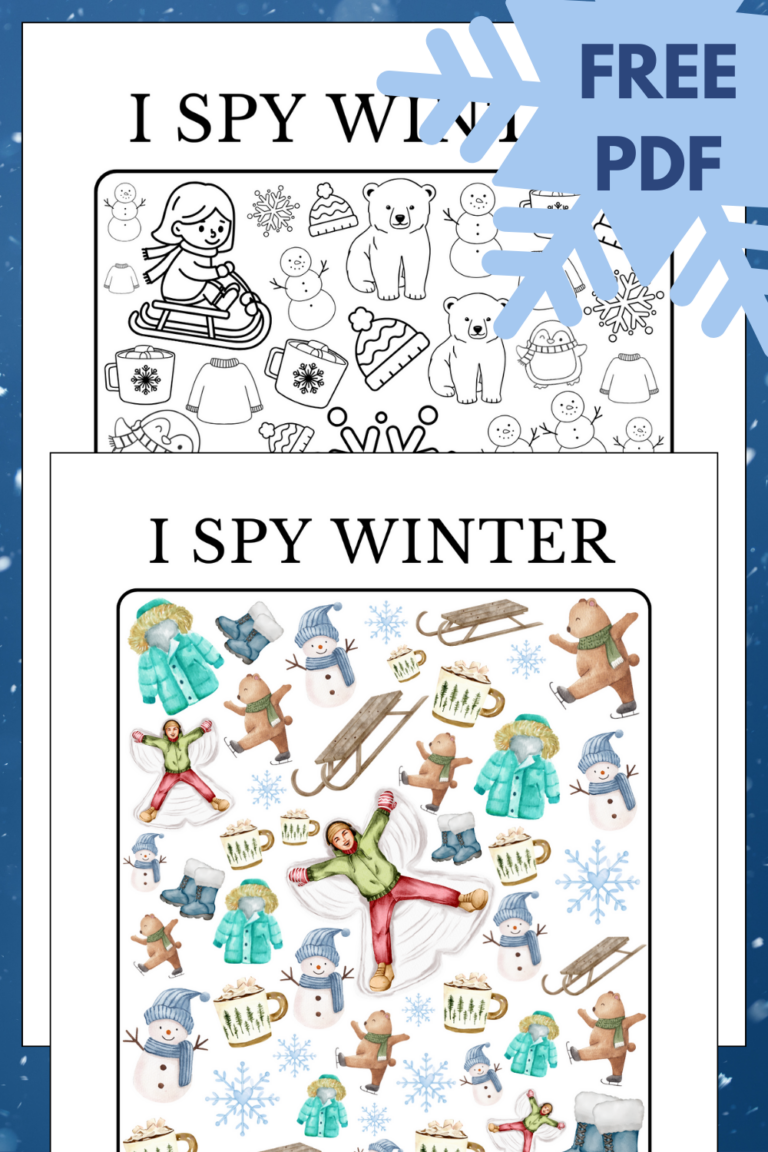 I Spy Printables for Kids Free Winter Themed Activity Sheets