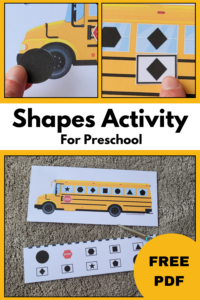 Bus Shapes Activity for Preschool [FREE Printable]