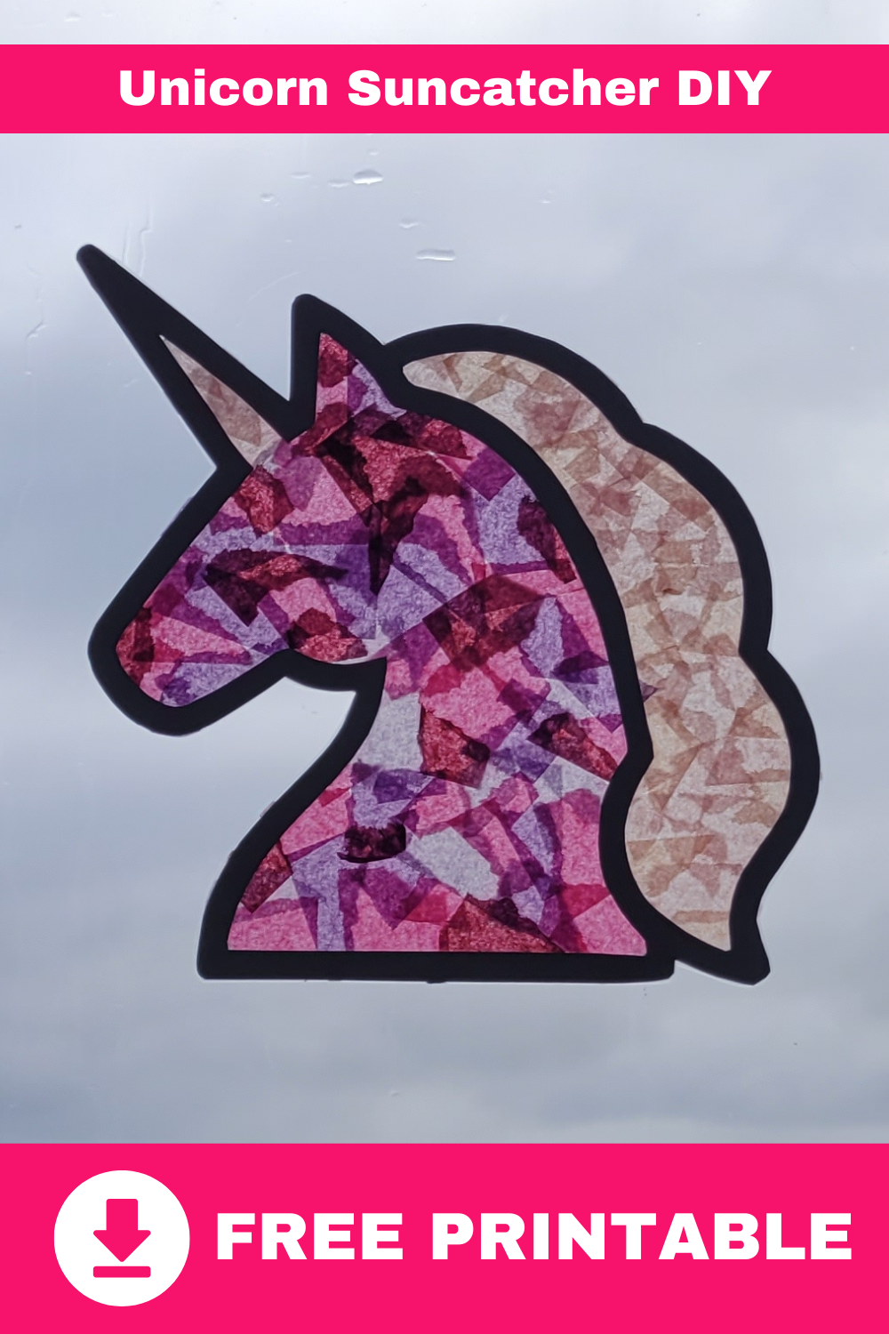 12 Attrape-soleil Licorne En Plastique Transparent - Kit DIY Peinture Enfants - Fun Express