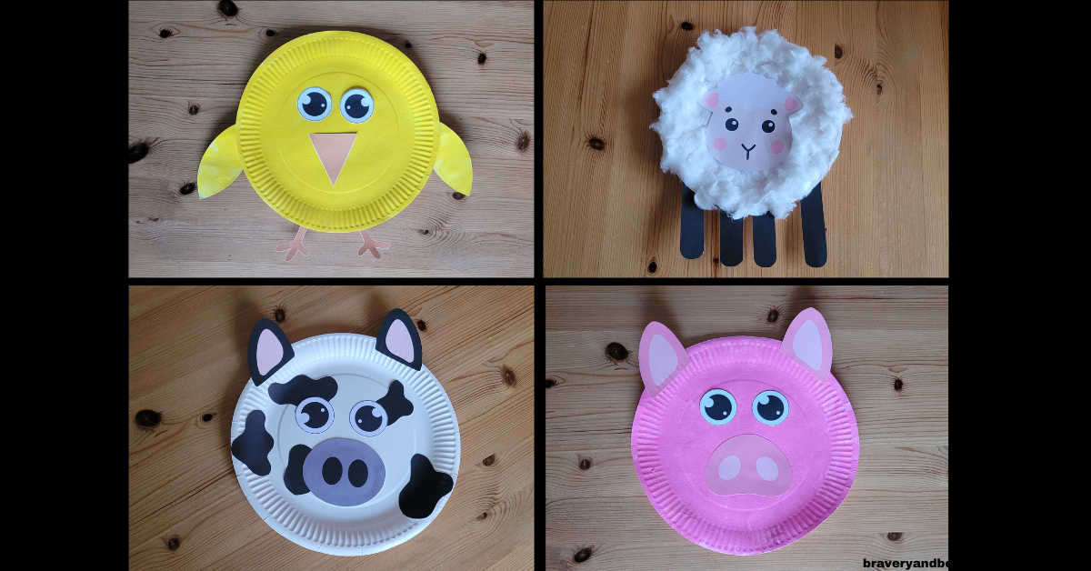 Farm Animals Paper Plate Crafts for Kids [With FREE Templates]