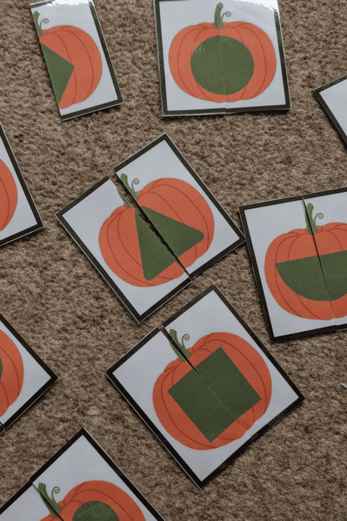 Image of some of my free pumpkin shape puzzles